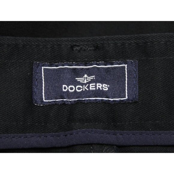 Dockers Men's Classic Fit Brushed Cotton Pant Flat Front Black Sz 34X30 NEW - Picture 9 of 13
